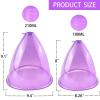 FUMOLEER Buttock Vacuum Cups 210ML &180ML,Vacuum Therapy Cupping Machine Accessories, 9.4inch & 8.26inch XL Suction Cups for Butt Massage with Y-Hose & Gua Sha Board, 2 Pairs (Purple) view 2