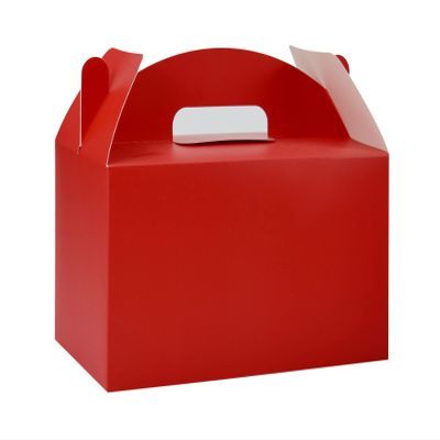 HUAPRINT 30 Pack Red Gift Boxes,9.45x5x5 inches Treat Gable Box For Party Favor Goodie Birthday Baby Shower Wedding Christmas
