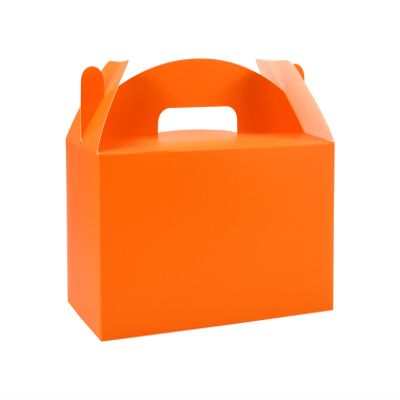 HUAPRINT 30 Pack Orange Gift Boxes,9.45x5x5 inches Treat Gable Box For Party Favor Goodie Birthday Baby Shower Wedding Christmas
