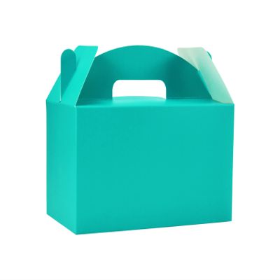 HUAPRINT 30 Pack Turquoise Gift Boxes,9.45x5x5 inches Treat Gable Box For Party Favor Goodie Birthday Baby Shower Wedding Christmas