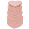 Oairse Pink Gift Boxes with Lids for Present Heart Shaped Flower Boxes for Arrangements Set of 4 Floral Gift Boxes for Bridesmaid, Proposal, Wedding, Birthday, Baby Showers view 1