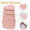 Oairse Pink Gift Boxes with Lids for Present Heart Shaped Flower Boxes for Arrangements Set of 4 Floral Gift Boxes for Bridesmaid, Proposal, Wedding, Birthday, Baby Showers view 3