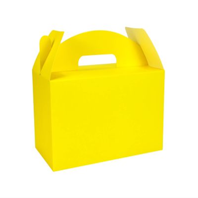 HUAPRINT 30 Pack Yellow Gift Boxes,9.45x5x5 inches Treat Gable Box For Party Favor Goodie Birthday Baby Shower Wedding Christmas