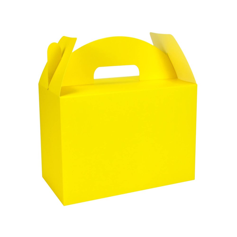 HUAPRINT 30 Pack Yellow Gift Boxes,9.45x5x5 inches Treat Gable Box For Party Favor Goodie Birthday Baby Shower Wedding Christmas