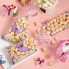 100 Pcs Butterflies Cellophane Treat Bags Plastic Butterfly Party Favors Watercolor Butterfly Cello Candy Bag with 100 Twist Ties for Butterfly Theme Baby Shower Girl Birthday Party Supplies(Purple) view 4