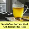 75 Turmeric Tea Bags Herbal Tea, Premium Turmeric Black Pepper, Peppermint & Lemongrass Tea Blend,Te De Curcuma, Caffeine-Free, Sugar-Free, Non-Gmo, Hot or Iced, 5oz. By Akshit view 4