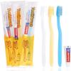 30 Pack Disposable Toothbrushes with Toothpaste, Individually Wrapped Disposable Toothbrushes Bulk Toothbrushes Medium Soft Bristle, Manual Travel Toothbrush Kit for Travel Hotel Guest, 3 Colors view 1
