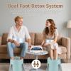 Vitaciti Dual Ionic Foot Bath Detox Machine, Ion Detox Feet Soak Spa Cleanse System for 2 Users with Black Aluminum Box,Two Foot Soaking Bath Bucket,Birthday Gift view 2