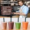 [50 SETS] 16 oz Clear Plastic Cups with Lids and STRAWS, Disposable Drinking Cups for Cold Drinks, Iced Coffee, Milkshakes, Smoothies view 4