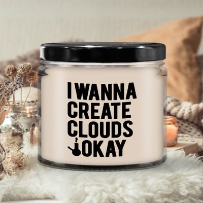 Vanilla Scented Candle - Create Clouds - 9oz Jar with Lid