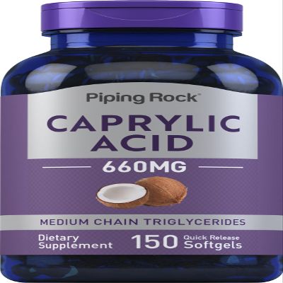 Piping Rock Caprylic Acid Supplement | 660 mg | 150 Softgel Capsules | from MCT Oil for Women and Men | Non-GMO, Gluten Free