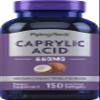 Piping Rock Caprylic Acid Supplement | 660 mg | 150 Softgel Capsules | from MCT Oil for Women and Men | Non-GMO, Gluten Free view 1