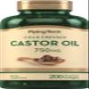 Piping Rock Castor Oil Softgel Capsules 750mg | 200 Count | Cold Pressed | Non-GMO, Gluten Free Supplement view 1