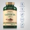 Piping Rock Castor Oil Softgel Capsules 750mg | 200 Count | Cold Pressed | Non-GMO, Gluten Free Supplement view 3