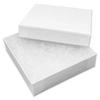 TheDisplayGuys - 100-Pack #33 Cotton Filled Cardboard Paper Jewelry Boxes Gift Case - Matte White (3.5" x 3.5" x 1.0") - for Shipping or Storage view 1