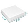 TheDisplayGuys - 100-Pack #33 Cotton Filled Cardboard Paper Jewelry Boxes Gift Case - Matte White (3.5" x 3.5" x 1.0") - for Shipping or Storage view 3