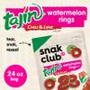 Snak Club Tajin Watermelon Rings Gummy Candy, Fruit Candy Gummies with Chili and Lime Seasoning, Mild, Gluten-Free and Vegan Snacks, 24 oz Resealable Bag view 3
