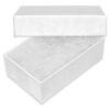TheDisplayGuys - 100-Pack #11 Cotton Filled Cardboard Paper Jewelry Boxes Gift Case - Matte White (2.1" x 1.8" x 0.8") - for Shipping or Storage view 1