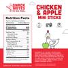 New Primal Snack Mates Chicken & Apple Sticks, Gluten Free Healthy Snacks for Kids, Low Sugar High Protein Back to School Snacks, Mini Paleo Jerky Meat Stick, 7g Protein, 60 Calories, 40 Pack view 2