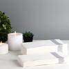 PARTY BARGAINS Disposable Cloth-Like Paper Guest Towels 50 Pack 13 x 16 White with Silver Line, Soft Absorbent Decorative Napkins for Weddings, Parties, Events, Home view 2
