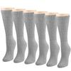 Falari Women Diabetic Socks Diabetes Edema and Circulatory Loose Fitting Cotton Crew Socks - 6 Pairs (Crew Height - Grey, 9-11) view 1