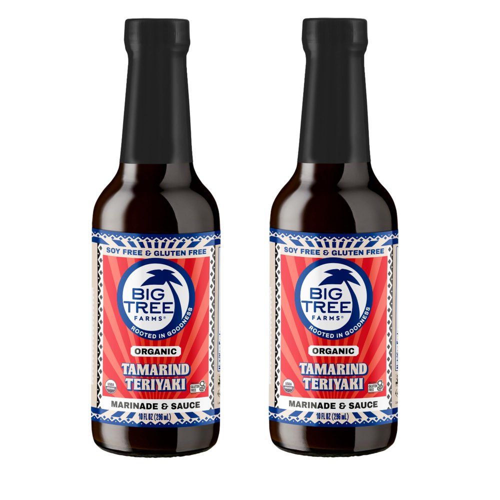 Big Tree Farms Organic Coco Aminos - Liquid Coconut Aminos, Soy-Free Sauce, Low Sodium, Soy Alternative, Gluten Free, Kosher, Marinade & Sauce, Non-GMO - Teriyaki, 10 Fl Oz (Pack of 2)