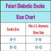 Falari Women Diabetic Socks Diabetes Edema and Circulatory Loose Fitting Cotton Crew Socks - 6 Pairs (Crew Height - Black/Grey/Navy/White, 9-11) view 2