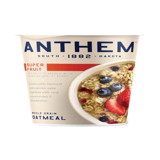 Anthem Super Fruit Instant Oatmeal Cup - Enjoy High-Protein Oatmeal Cups with Rich Super Fruit Flavour-Ideal for Busy Mornings - These Convenient Cups Make Breakfast a Delicious Treat Youll Love