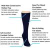 Falari Women Diabetic Socks Diabetes Edema and Circulatory Loose Fitting Cotton Crew Socks - 6 Pairs (Crew Height - Navy, 9-11) view 4