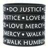 5 Do Justice Love Mercy Walk Humbly Silicone Wristband Bracelets Micah 6:8 view 1