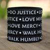 5 Do Justice Love Mercy Walk Humbly Silicone Wristband Bracelets Micah 6:8 view 2