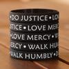 3 Do Justice Love Mercy Walk Humbly Silicone Wristband Bracelets Micah 6:8 view 4