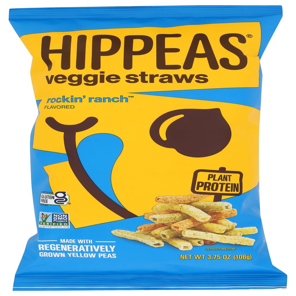 HIPPEAS Rockin' Ranch Veggie Straws, 3.75 OZ
