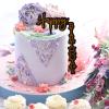 Acrylic Happy Birthday Cake Topper 6PCS Gold Acrylic Right Angled Birthday Cake Toppers Vertical Cake Pick view 2