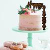 Acrylic Happy Birthday Cake Topper 6PCS Gold Acrylic Right Angled Birthday Cake Toppers Vertical Cake Pick view 4