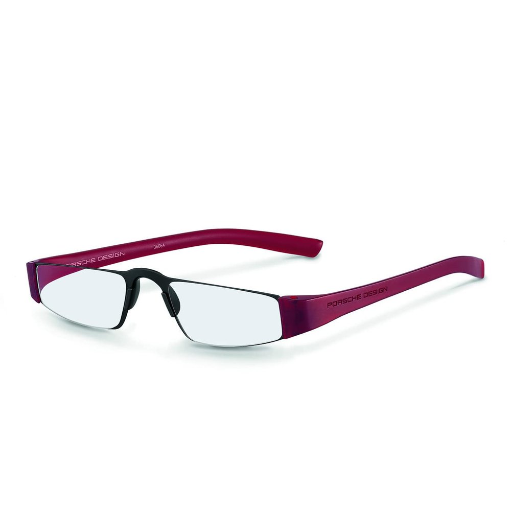 Porsche Design P8801 Iconic Reading glasses (B - Black , Red, 2.00, multiplier_x)