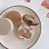 Duehut HLLMX 2 PCS Contact Lens Case Travel Case Holder Storage Box Portable Contact Lens Container Soak Kit for Travel&Home (White,Khaki) view 3