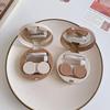 Duehut HLLMX 2 PCS Contact Lens Case Travel Case Holder Storage Box Portable Contact Lens Container Soak Kit for Travel&Home (White,Khaki) view 4