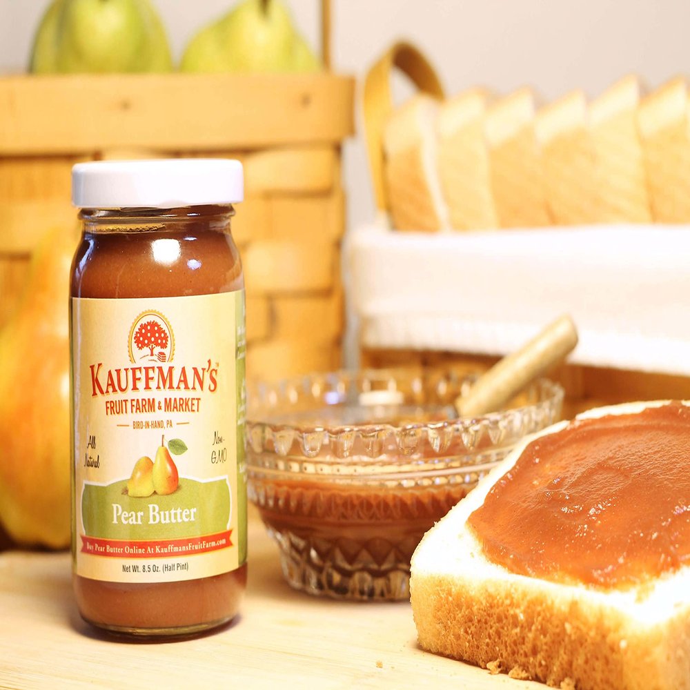 Kauffman Orchards Homemade Pear Butter Spread, 8.5 Oz. (Pack of 2)