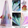 34 in x 66 Ft Iridescent Cellophane Wrap Roll - Extra Wide Cellophane Paper - Iridescent Transparent Cellophane Roll Plastic Wrap for Gift Baskets, Treats, Crafts, Party & Christmas Gift Wrapping view 3
