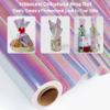 34 in x 66 Ft Iridescent Cellophane Wrap Roll - Extra Wide Cellophane Paper - Iridescent Transparent Cellophane Roll Plastic Wrap for Gift Baskets, Treats, Crafts, Party & Christmas Gift Wrapping view 4