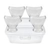 Boyizupha 4 Pcs Transparent Glass Eye Wash Cup for Eye Rinse,Cleansing with Storage Container,Set of 4 view 1
