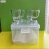 Boyizupha 4 Pcs Transparent Glass Eye Wash Cup for Eye Rinse,Cleansing with Storage Container,Set of 4 view 2