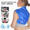 Chenove Ice Pack for Shoulders Upper Back with Strap, Neck and Shoulder Ice Pack Wrap Rotator Cuff Gel Reusable with Cold Compression Therapy, Soreness (Blue) view 2