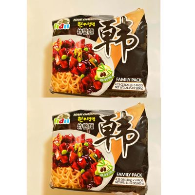 2 Pack Han Chajangmen (4.23 Oz X 5 Packs Each)