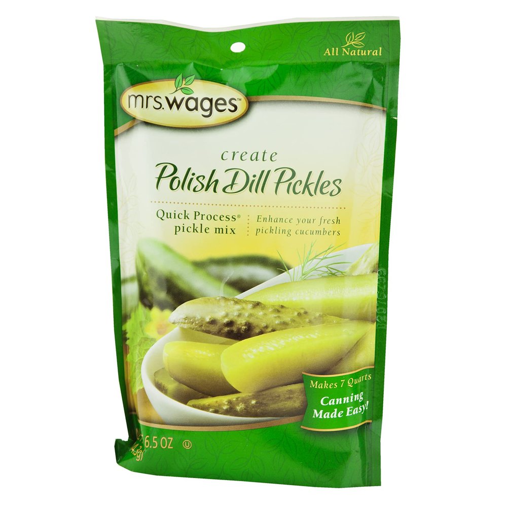 Kauffman Orchards Mrs. Wages Polish Dill Pickle Canning Seasoning Mix, 6.5 Oz. (Case of 12)