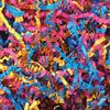 7 Oz Bag wLAET Blend Gift Basket Shred, Crinkle Paper Filler Fuchsia Pink, Sky Blue & Yellow view 1