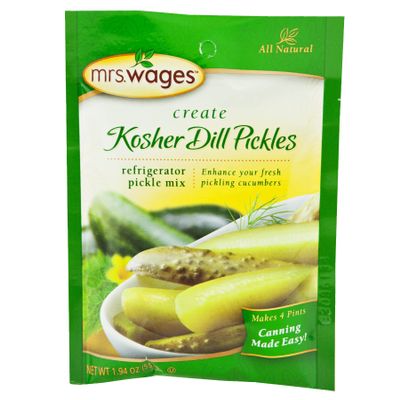 Kauffman Orchards Mrs. Wages Kosher Dill Refrigerator Pickle Seasoning Mix, 1.94 Oz. (Case of 12)