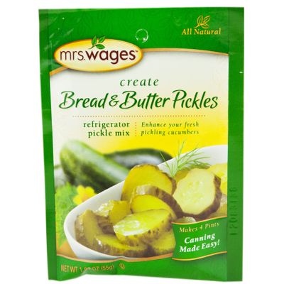 Kauffman Orchards Mrs. Wages Bread & Butter Refrigerator Pickle Seasoning Mix, 1.94 Oz. (Case of 12)
