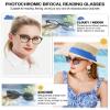 OCCI CHIARI Photochromic Bifocal Reading Glasses Womens Round Blue Light Blocking Readers 1.0 1.5 2.0 2.5 3.0 3.5 4.0 (Tortoise +100) view 2